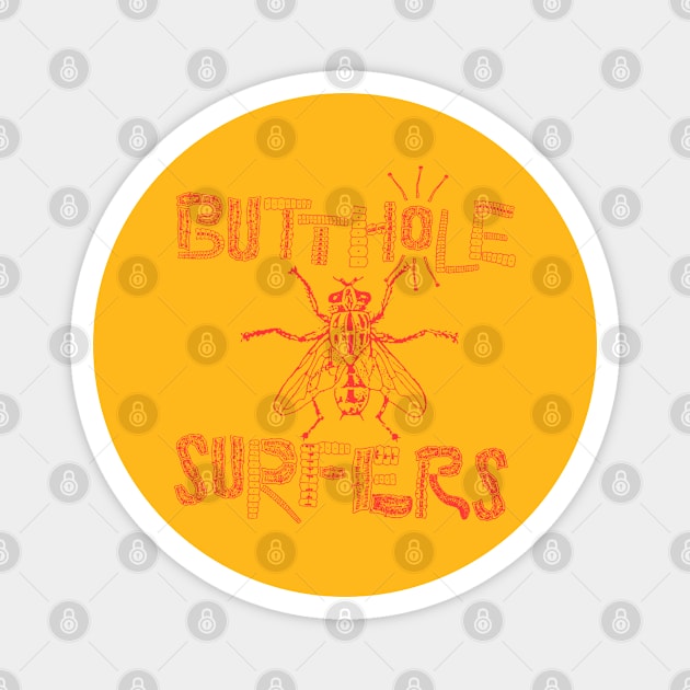 Butthole Surfers (red) Magnet by Joada